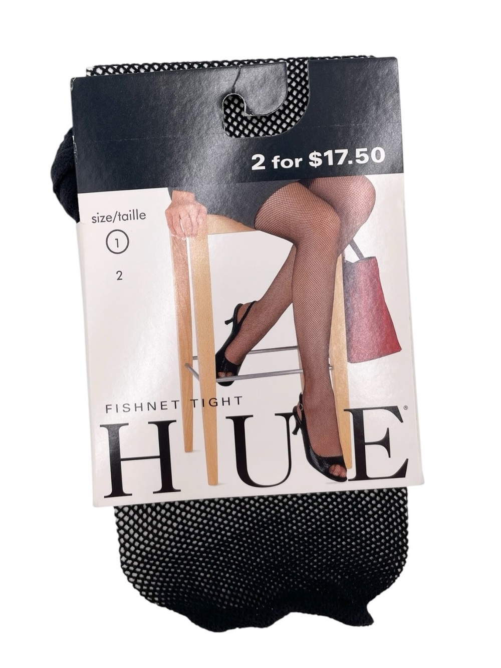 NEW Hue Fishnet Tights Black Women's Size 1 Fits 100-150 lbs Retro Glam 90s